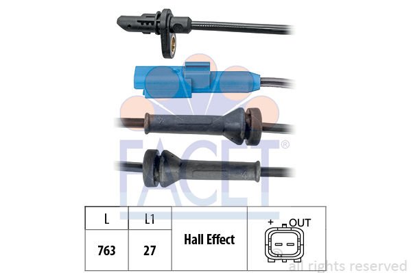 Peugeot 207 2006-2015 Arası 1.4 Facet Marka Arka Abs Sensörü