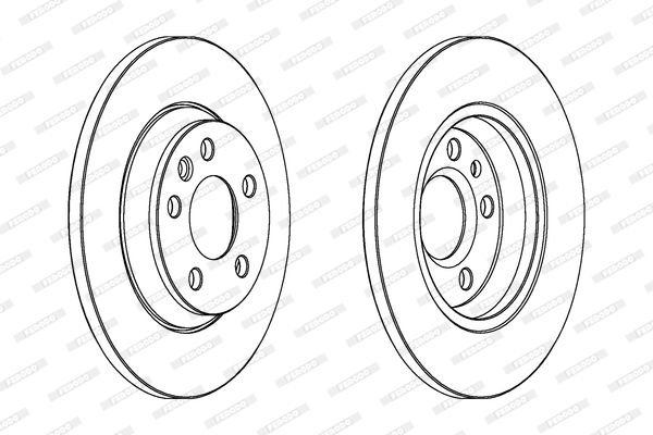 Volkswagen Transporter 1990-2004 Arası 2.5 TDI, 2.8 VR6 Ferodo Marka Arka Fren Diski