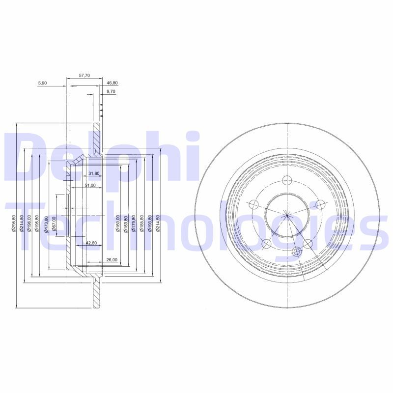 Ford Galaxy 2006-2015 Arası 1.6 TDCi, 2.0 TDCi Delphi Marka Arka Fren Diski