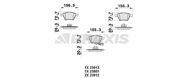 Audi A3 2003-2015 Arası 3.2 V6 quattro Braxis Marka Ön Balata Fişli