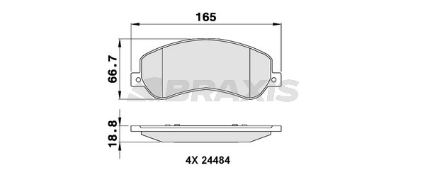Ford Transit 2006-2014 Arası 2.2 TDCi RWD, 2.2 TDCi, 2.2 TDCi 4x4 Braxis Marka Ön Fişli Balata