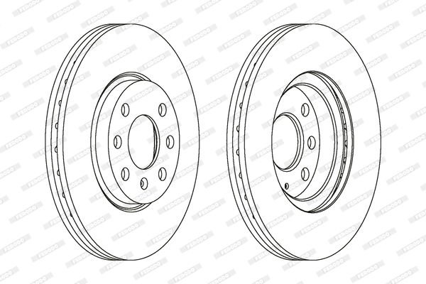 Opel Corsa 2000-2012 Arası 1.8, 1.7 DTI 16V, 1.7 DI 16V, 1.7 DTI Ferodo Marka Ön Fren Diski