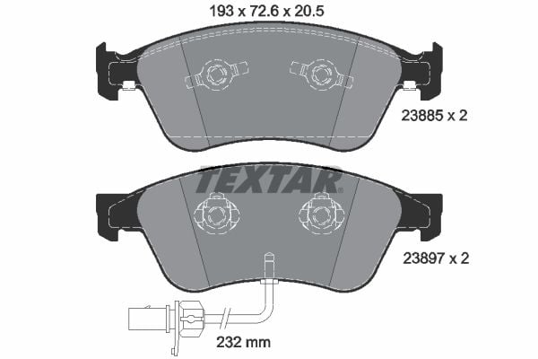 Audi A8 2002-2010 Arası S8 quattro, 3.0, 3.7 quattro, 6.0 W12 quattro Textar Marka Ön Balata