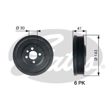 Ford Galaxy 1995-2006 Arası 1.9 TDI Gates Marka Krank Kasnağı