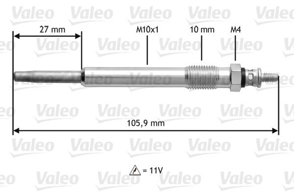Fiat Ulysse 1994-2002 Arası 2.0 JTD 16V Valeo Marka Kızdırma Bujisi