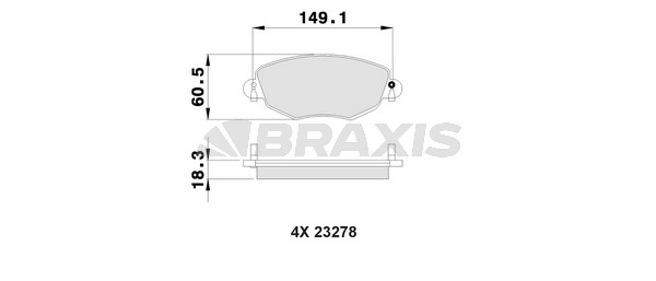 Ford Mondeo 2000-2007 Arası 1.8 16V, 2.0 16V DI / TDDi / TDCi, 2.0 16V, 2.0 16V TDDi / TDCi, 2.5 V6 24V Braxis Marka Ön Balata