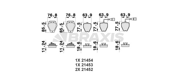 Audi A8 1994-2005 Arası 3.7 Braxis Marka Ön Balata