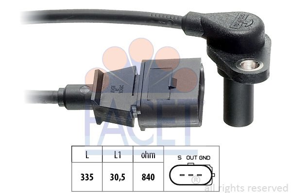 Volkswagen Golf 1997-2008 Arası 1.6, 1.9 TDI Facet Marka Eksantrik Devir Sensörü