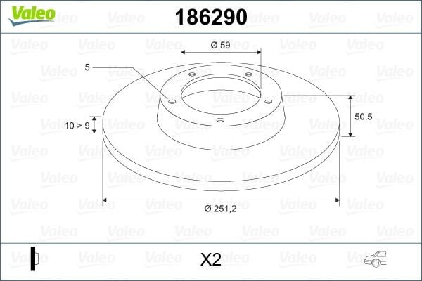 Alfa Romeo 164 1987-1998 Arası 2.0 V6 Turbo Valeo Marka Arka Fren Diski