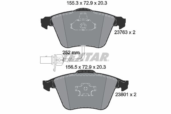 Audi A8 2002-2010 Arası 3.7 quattro, 6.0 W12 quattro, 3.0 Textar Marka Ön Balata