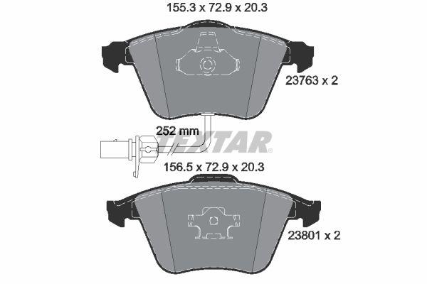 Audi A8 2002-2010 Arası 3.7 quattro, 6.0 W12 quattro, 3.0 Textar Marka Ön Balata