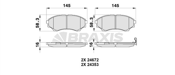Ford Ranger 1997-2012 Arası 2.5 TD 4x4, 2.5 TDCi 4x4, 3.0 TDCi 4x4 Braxis Marka Ön Balata