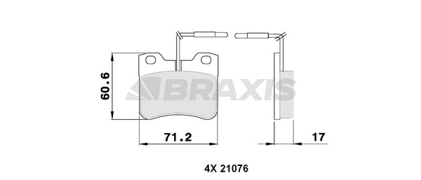 Citroen Saxo 1996-2004 Arası SX Braxis Marka Ön Balata