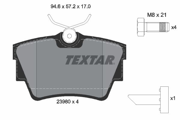 Renault Trafic 2001-2005 Arası 1.9 dCI 80 Textar Marka Arka Balata