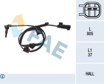 Opel Insignia 2008-2017 Arası 2.0 Turbo E85, 1.4, 2.0 E85 Turbo, 2.0 Turbo 4x4 FAE Marka Ön Abs Sensörü