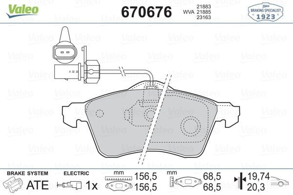 Volkswagen Transporter 1990-2004 Arası 2.5 TDI Syncro Valeo Marka Ön Balata