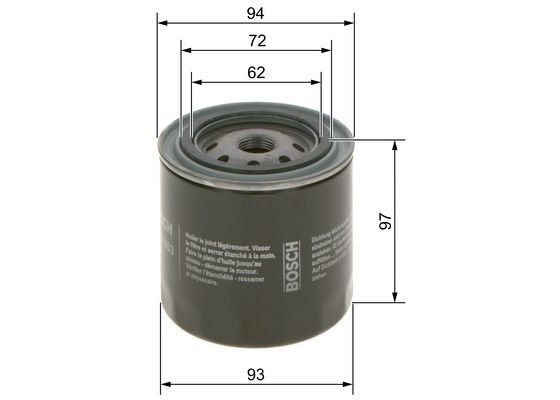 Volkswagen Taro 1989-1997 Arası 1.8 Bosch Marka Yağ Filtresi