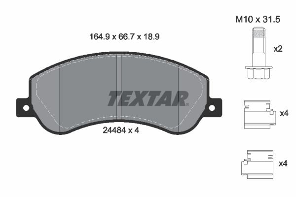 Volkswagen Amarok 2010-2014 Arası 2.0 BiTDI 4motion Textar Marka Ön Balata
