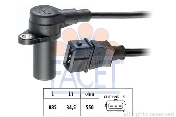 Opel Omega 1986-1994 Arası 3.0 24V Facet Marka Krank Sensörü