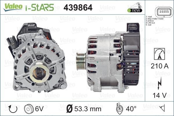 Peugeot 5008 2009-2017 Arası 2.0 HDi 136 / BlueHDi 136, 2.0 HDi 150 / BlueHDi 150 Valeo Marka Alternatör