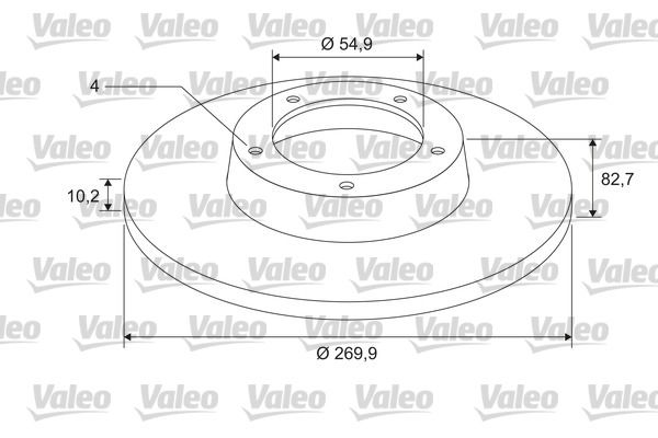 Renault Megane 2003-2012 Arası 1.9 dCi Valeo Marka Arka Fren Diski