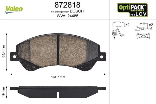 Ford Transit 2006-2014 Arası 2.2 TDCi Valeo Marka Ön Fişli Balata