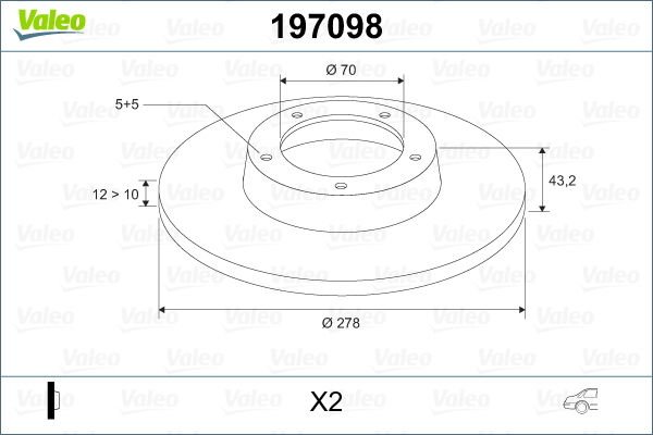Alfa Romeo 159 2005-2012 Arası 1.9 JTDM 16V Valeo Marka Arka Fren Diski