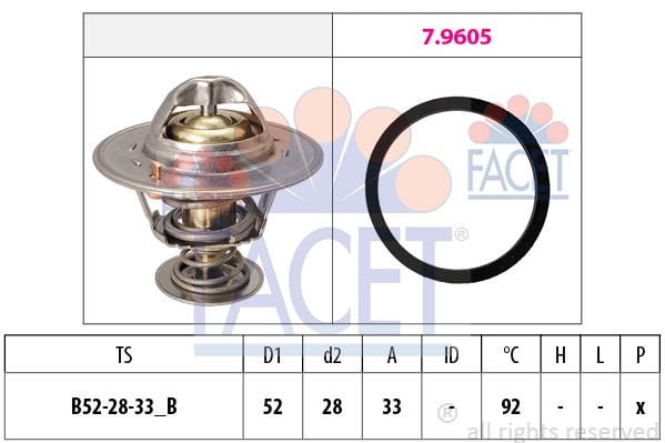 Ford B-Max 2012-2016 Arası 1.0 EcoBoost Facet Marka Termostat