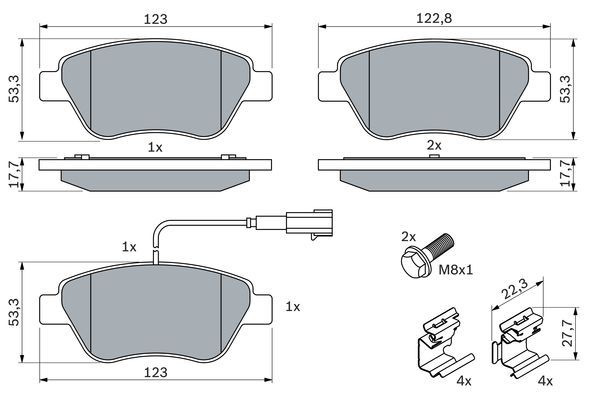 Fiat Idea 2003-2007 Arası 1.4 LPG Bosch Marka Ön Balata
