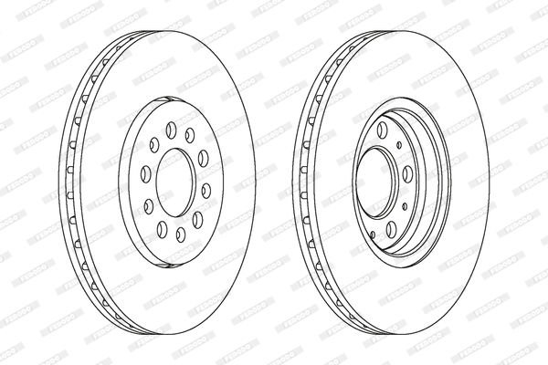 Volkswagen Bora 1998-2013 Arası 2.3 V5 Ferodo Marka Ön Havalı Fren Diski
