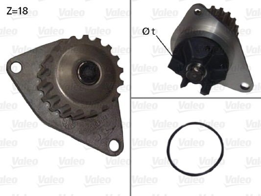 Peugeot 206 1998-2012 Arası 1.4 16V Valeo Marka Devirdaim Su Pompası