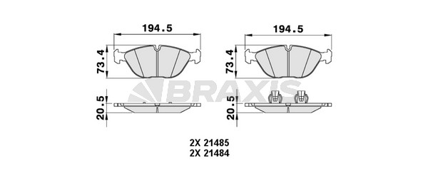 Audi A4 1994-2002 Arası RS4 quattro Braxis Marka Ön Balata