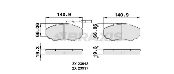 Citroen Jumper 2002-2006 Arası 2.2 HDi Braxis Marka Ön Balata