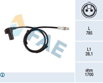 Renault Clio 1998-2016 Arası 1.2 FAE Marka Arka Abs Sensörü