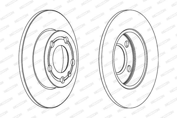 Volkswagen Polo 1994-2009 Arası 100 1.4 16V, 75 1.6, 60 1.4 Ferodo Marka Arka Fren Diski