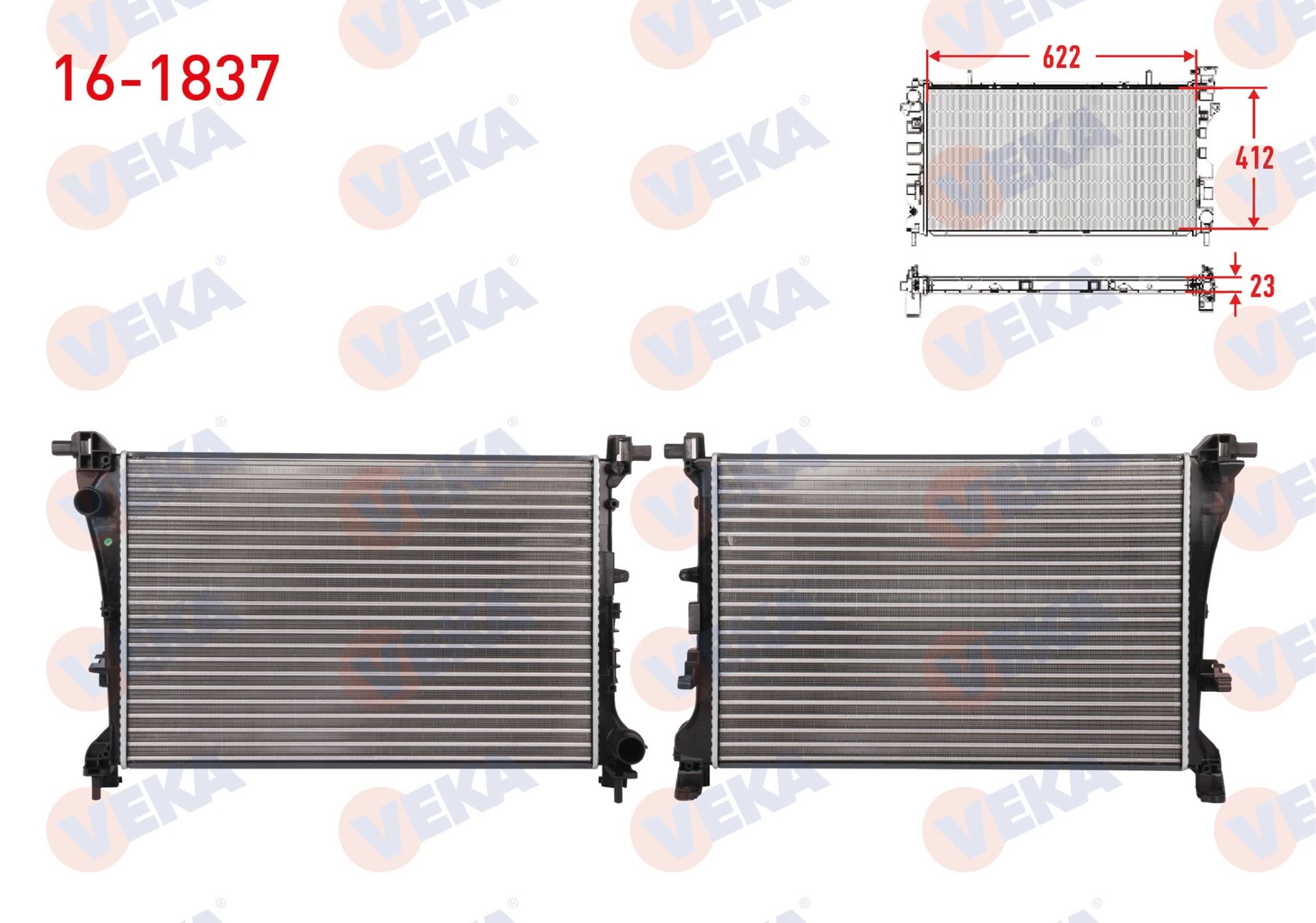 Egea 1.3 Su Radyatörü Veka 16-1837