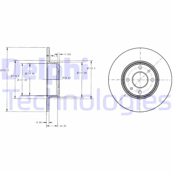Alfa Romeo 164 1987-1998 Arası 2.0 T.S., 2.0 V6 Turbo Delphi Marka Arka Fren Diski