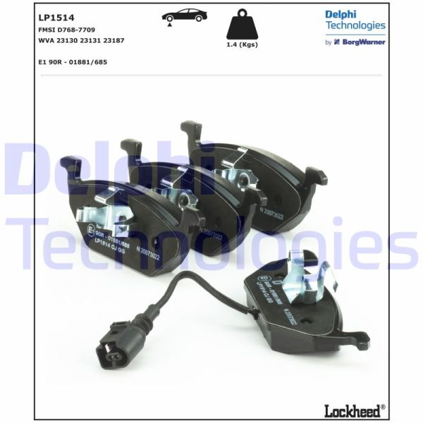 Seat Leon 2005-2013 Arası 1.6 TDI Delphi Marka Ön Balata
