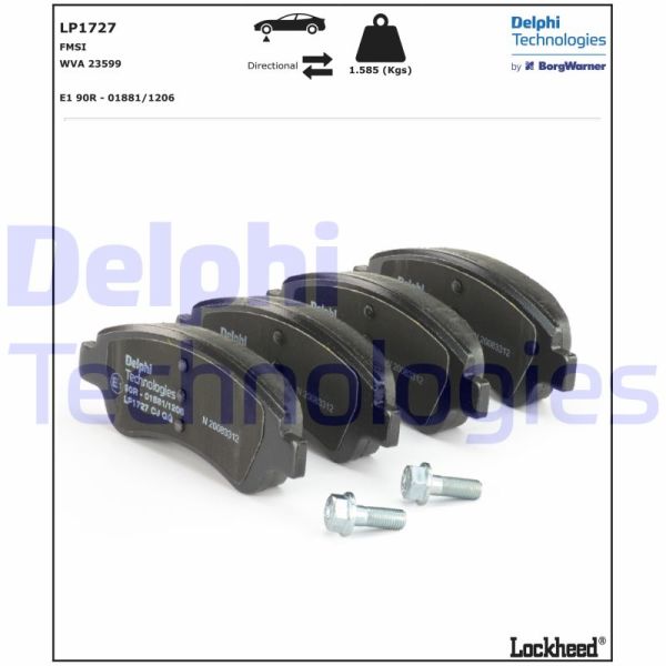 Citroen Berlingo 1996-2011 Arası 1.1 i, 1.4 i, 1.8 D, 1.9 D Delphi Marka Ön Balata