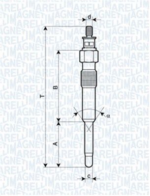 Peugeot 206 1998-2012 Arası 1.9 D Magneti Marelli Marka Kızdırma Bujisi
