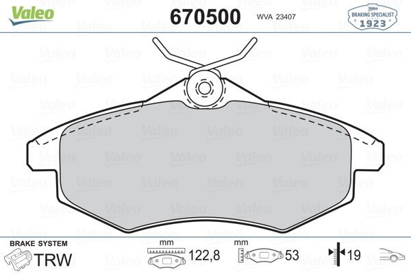 Citroen C3 2002-2006 Arası 1.4 i Valeo Marka Ön Balata