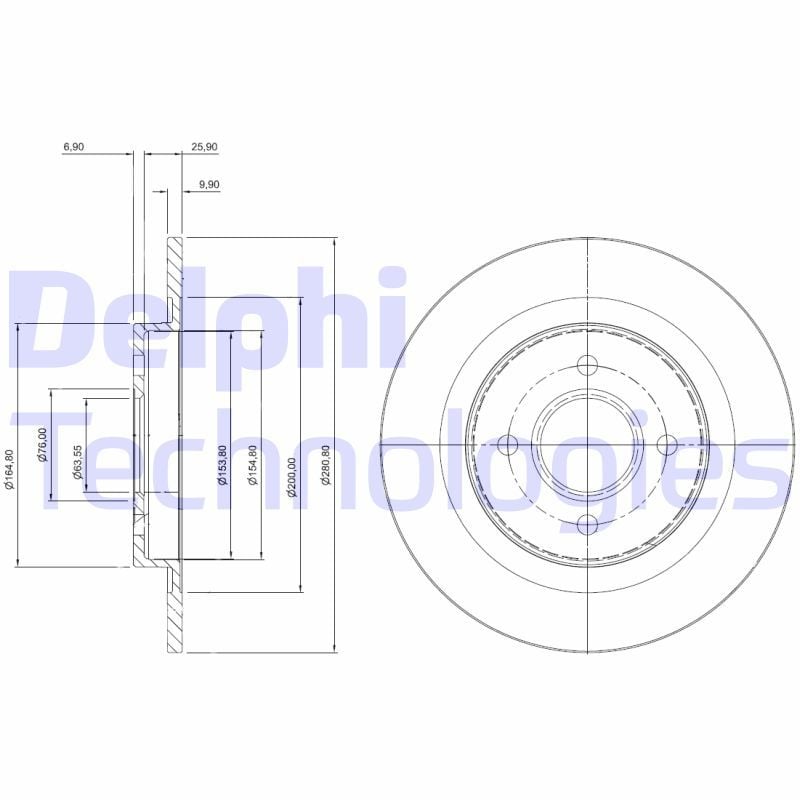 Ford Focus 1998-2009 Arası ST170 Delphi Marka Arka Fren Diski