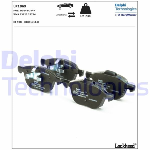 Ford C-Max 2010-2019 Arası 1.6 TDCi, 1.6 EcoBoost, 1.6 Ti, 2.0 TDCi Delphi Marka Ön Balata