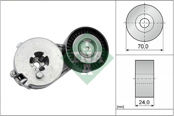 Audi A4 2007-2015 Arası 1.8 TFSI, 2.0 TFSI, 2.0 TFSI quattro INA Marka Vantilatör Kayış Gergi Rulmanı