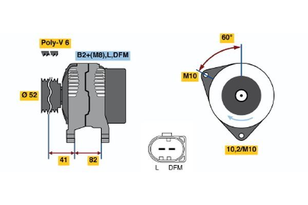 Porsche Carrera Gt 2003-2006 Arası 5.7 Bosch Marka Alternatör
