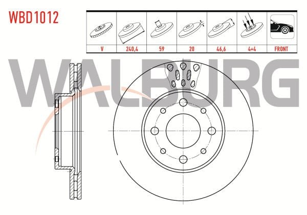 Siena 1.2 8V Ön Dis Takımı Walburg WBD1012