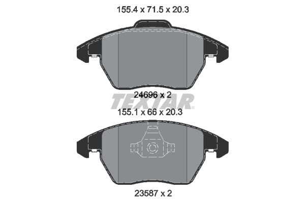 Volkswagen Polo 2009-2013 Arası 1.6 Textar Marka Ön Balata