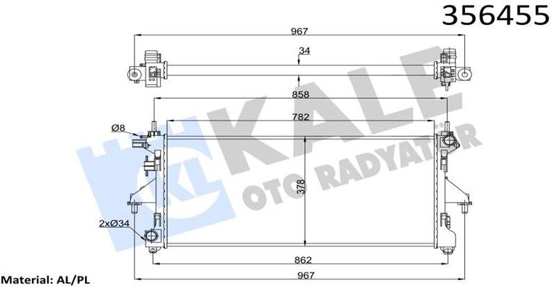 Ducato III 2.3 mjt Su Radyatörü Kale KAL-356455