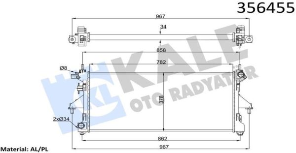 Ducato III 2.3 mjt Su Radyatörü Kale KAL-356455