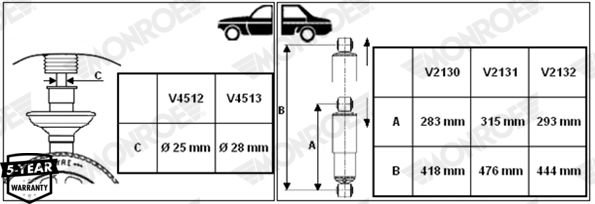 Fiat Ducato 2006-2010 Arası 3 D Arka Sağ-Sol Uyumlu Monroe Marka Amortisör